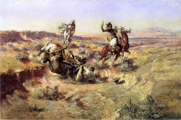 The Broken Rope western American Charles Marion Russell Oil Paintings